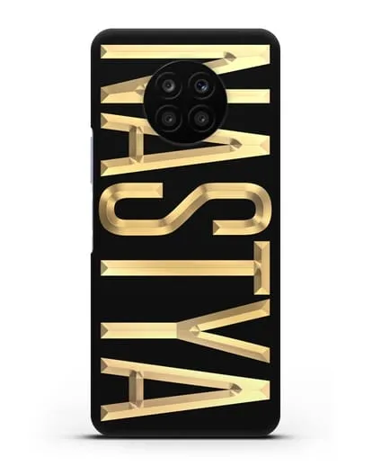 Чехол с именем, фамилией с золотой надписью силиконовый для Honor 50 lite
