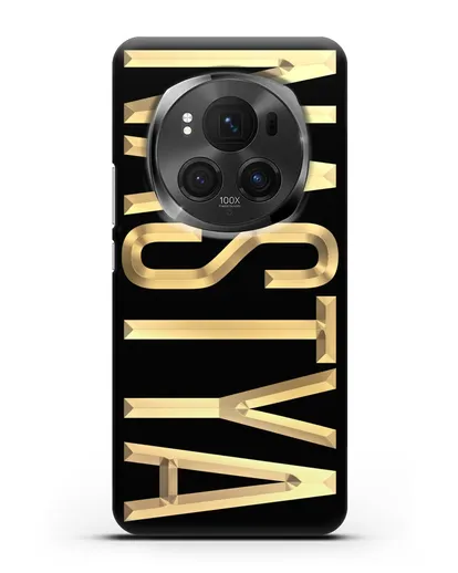 Чехол с именем, фамилией с золотой надписью силиконовый для Honor Magic 6 Pro