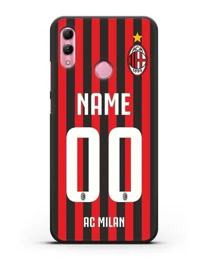 Именной чехол ФК Милан с фамилией и номером силиконовый для Honor 10 Lite