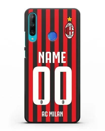 Именной чехол ФК Милан с фамилией и номером силиконовый для Honor 9C