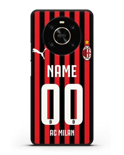 Именной чехол ФК Милан с фамилией и номером силиконовый для Honor X9