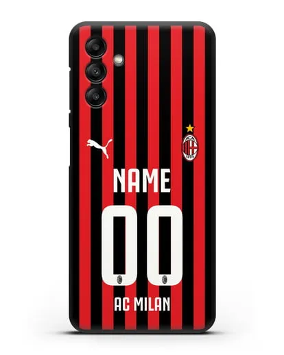 Именной чехол ФК Милан с фамилией и номером силиконовый для Samsung Galaxy A04s [SM-A047]