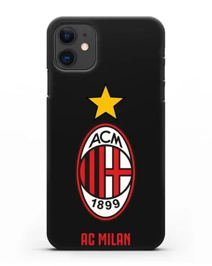 Чехол с логотипом АС MILAN силиконовый для iPhone 11