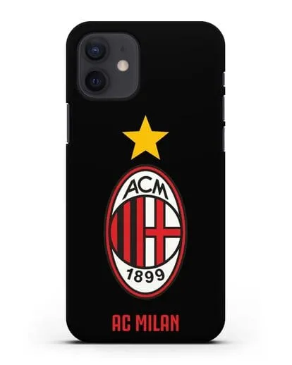 Чехол с логотипом АС MILAN силиконовый для iPhone 12