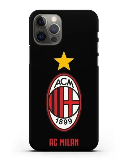 Чехол с логотипом АС MILAN силиконовый для iPhone 12 Pro