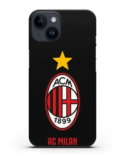 Чехол с логотипом АС MILAN силиконовый для iPhone 14