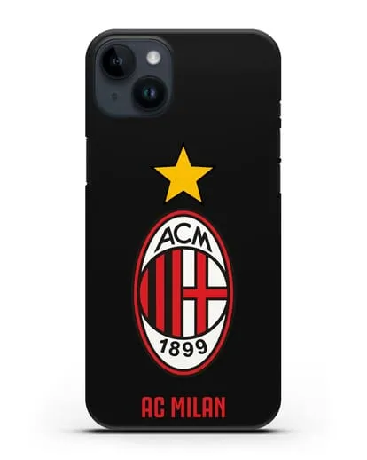 Чехол с логотипом АС MILAN силиконовый для iPhone 14 Plus
