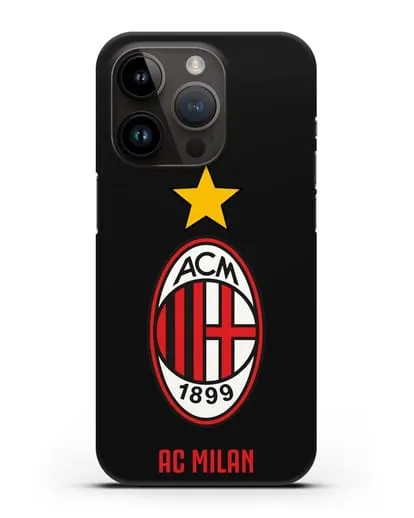 Чехол с логотипом АС MILAN силиконовый для iPhone 14 Pro