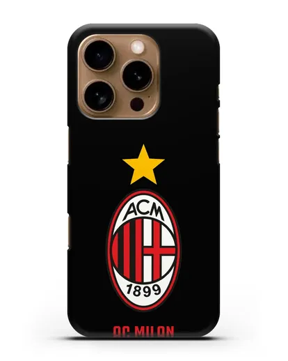 Чехол с логотипом АС MILAN силиконовый для iPhone 16 Pro