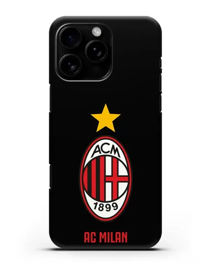 Чехол с логотипом АС MILAN силиконовый для iPhone 16 Pro Max