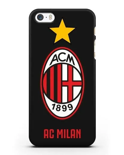 Чехол с логотипом АС MILAN силиконовый для iPhone 5/5s/SE