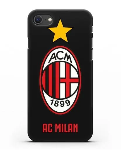 Чехол с логотипом АС MILAN силиконовый для iPhone SE 2020