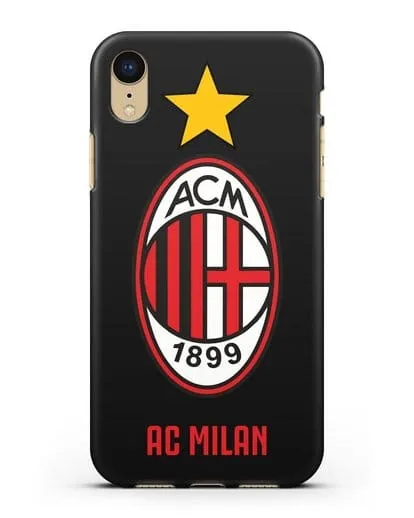 Чехол с логотипом АС MILAN силиконовый для iPhone XR