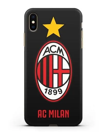 Чехол с логотипом АС MILAN силиконовый для iPhone XS Max