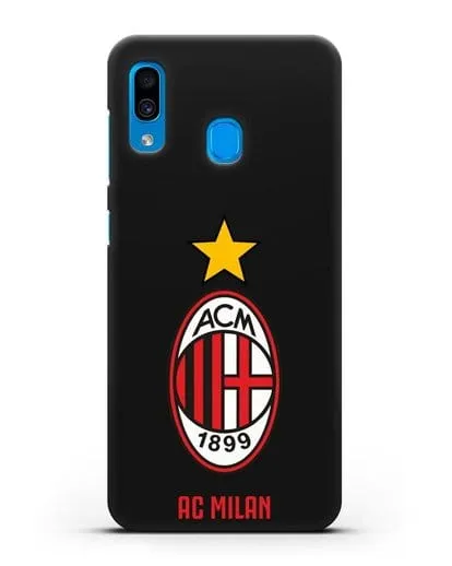 Чехол с логотипом АС MILAN силиконовый для Samsung Galaxy A30 [SM-A305FN]