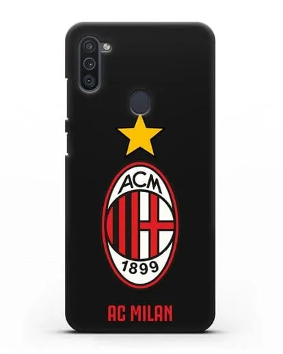 Чехол с логотипом АС MILAN силиконовый для Samsung Galaxy M11 [SM-M115F]