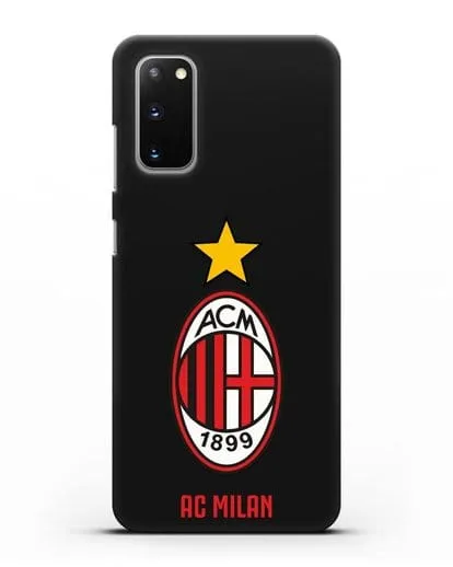 Чехол с логотипом АС MILAN силиконовый для Samsung Galaxy S20 [SM-G980F]