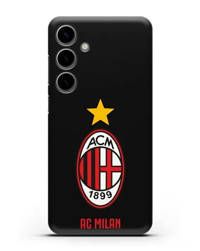 Чехол с логотипом АС MILAN силиконовый для Samsung Galaxy S24 Plus