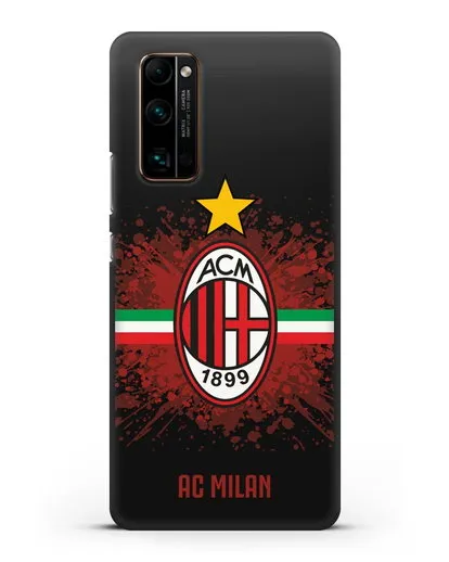 Чехол с эмблемой ФК Милан силиконовый для Honor 30 Pro
