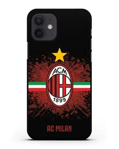 Чехол с эмблемой ФК Милан силиконовый для iPhone 12