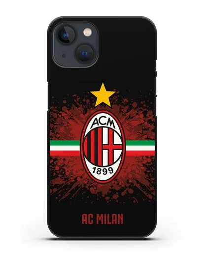 Чехол с эмблемой ФК Милан силиконовый для iPhone 13 Mini