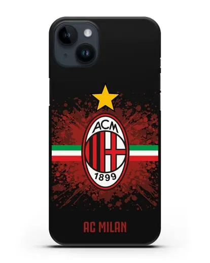 Чехол с эмблемой ФК Милан силиконовый для iPhone 14 Plus