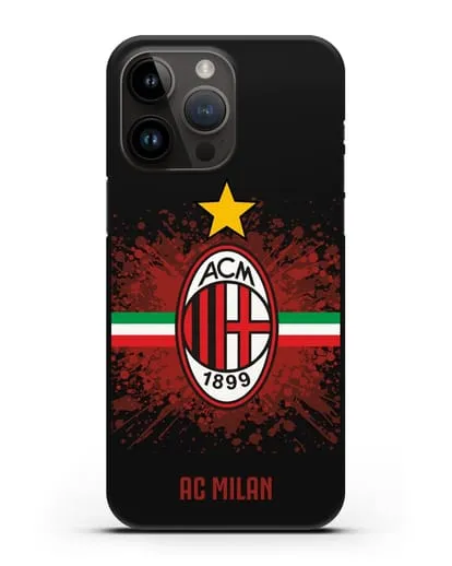 Чехол с эмблемой ФК Милан силиконовый для iPhone 14 Pro Max