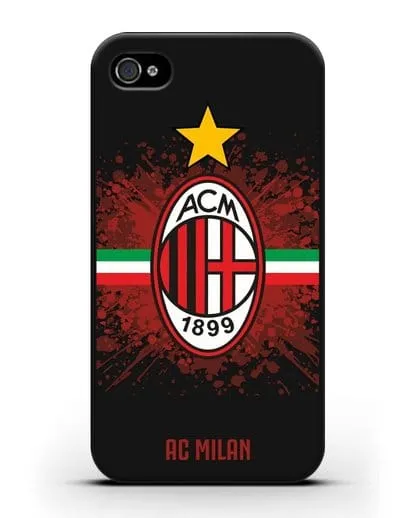 Чехол с эмблемой ФК Милан силиконовый для iPhone 4/4s