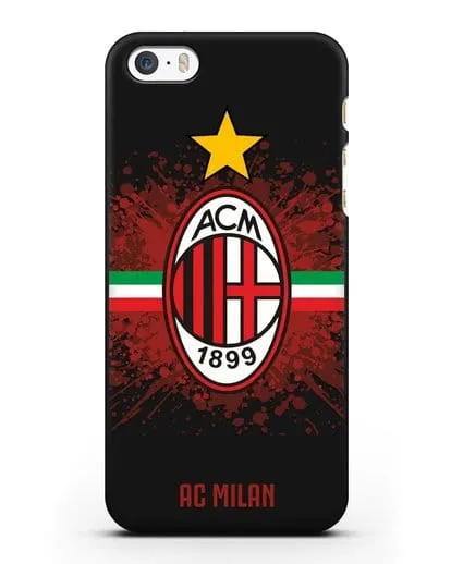 Чехол с эмблемой ФК Милан силиконовый для iPhone 5/5s/SE