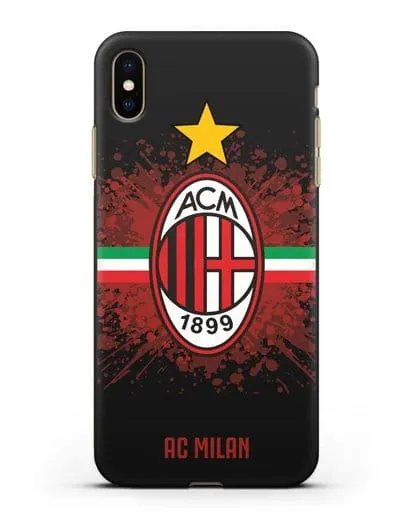 Чехол с эмблемой ФК Милан силиконовый для iPhone XS Max