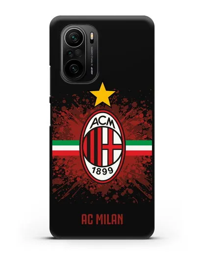 Чехол с эмблемой ФК Милан силиконовый для Xiaomi Poco F3 Pro