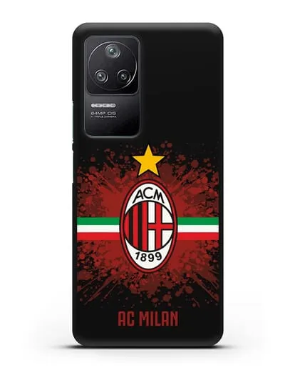 Чехол с эмблемой ФК Милан силиконовый для Xiaomi Poco F4