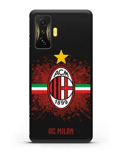 Чехол с эмблемой ФК Милан силиконовый для Xiaomi Poco F4 GT
