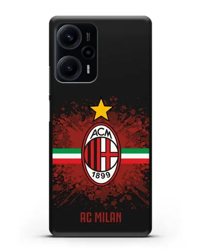 Чехол с эмблемой ФК Милан силиконовый для Xiaomi Poco F5
