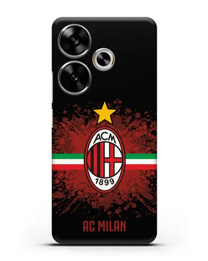 Чехол с эмблемой ФК Милан силиконовый для Xiaomi Poco F6
