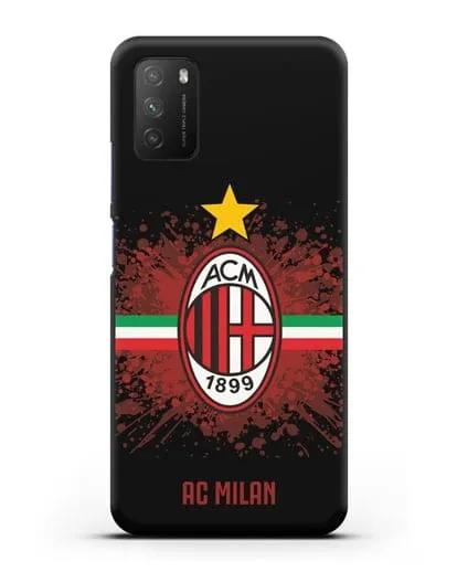 Чехол с эмблемой ФК Милан силиконовый для Xiaomi Poco M3