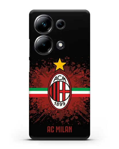 Чехол с эмблемой ФК Милан силиконовый для Xiaomi Poco M6 Pro