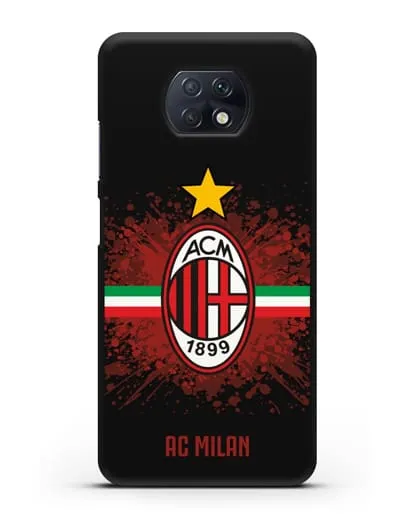 Чехол с эмблемой ФК Милан силиконовый для Xiaomi Redmi Note 9T