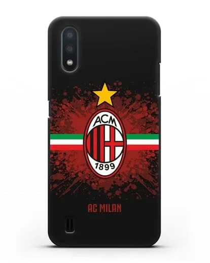 Чехол с эмблемой ФК Милан силиконовый для Samsung Galaxy A01 [SM-A015F]