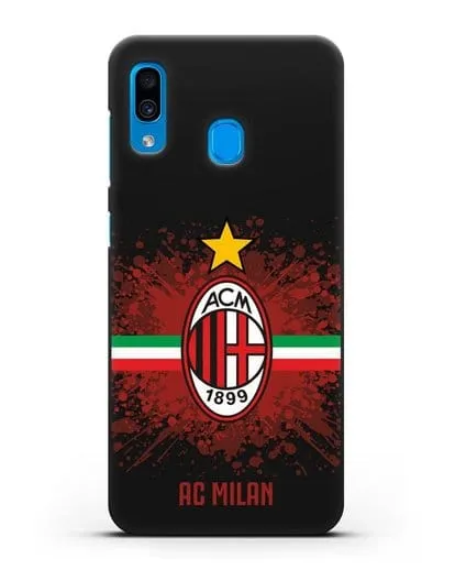 Чехол с эмблемой ФК Милан силиконовый для Samsung Galaxy A30 [SM-A305FN]