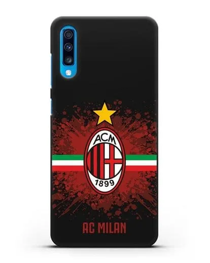 Чехол с эмблемой ФК Милан силиконовый для Samsung Galaxy A70 [SM-A705F]
