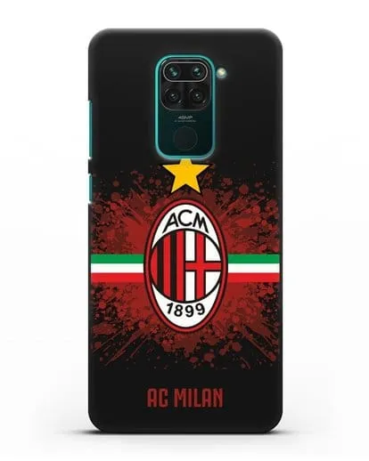 Чехол с эмблемой ФК Милан силиконовый для Xiaomi Redmi Note 9