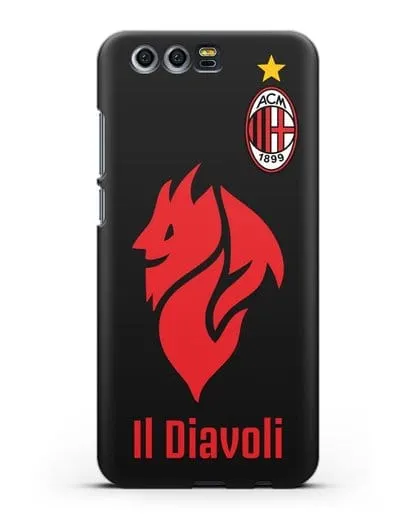 Чехол с символикой ФК Милан и надписью IL DIAVOLI силиконовый для Honor 9