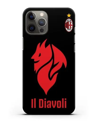 Чехол с символикой ФК Милан и надписью IL DIAVOLI силиконовый для iPhone 12 Pro Max