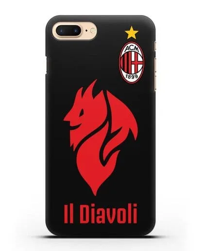 Чехол с символикой ФК Милан и надписью IL DIAVOLI силиконовый для iPhone 7 Plus