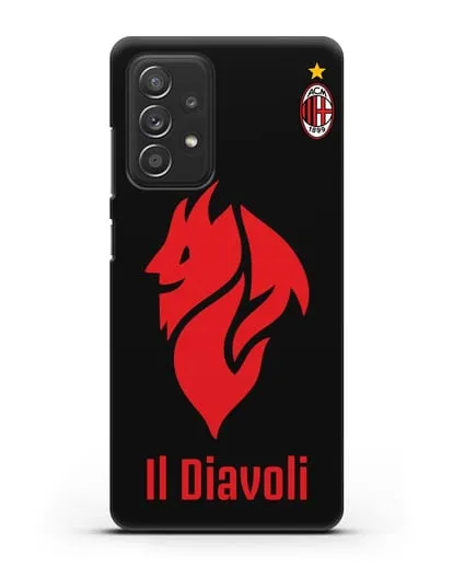 Чехол с символикой ФК Милан и надписью IL DIAVOLI силиконовый для Samsung Galaxy A53