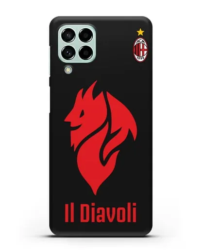 Чехол с символикой ФК Милан и надписью IL DIAVOLI силиконовый для Samsung Galaxy M53 [SM-M536]