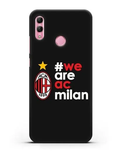 Чехол с логотипом ФК Милан и надписью #WE ARE AC MILAN силиконовый для Honor 10 Lite