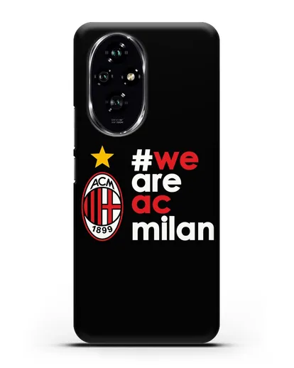 Чехол с логотипом ФК Милан и надписью #WE ARE AC MILAN силиконовый для Honor 200