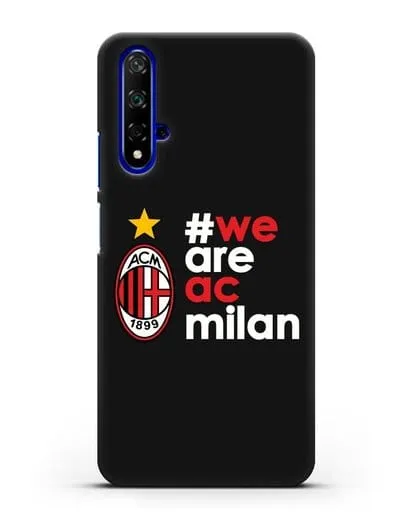 Чехол с логотипом ФК Милан и надписью #WE ARE AC MILAN силиконовый для Honor 20